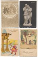 38 db RÉGI motívum képeslap vegyes minőségben / 38 pre-1945 motive postcards in mixed quality