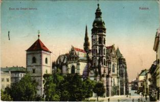 1911 Kassa, Kosice; Dom és Orbány torony / cathedral, tower (Rb)