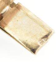 Arany-fehérarany (Au/14k) fonott karkötő, három különböző színnel. Jelzett, 18 g, h: 19 cm. Dobozban