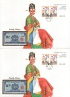 Dél-Korea 1962. 10J felbélyegzett borítékban, bélyegzéssel (5x) T:UNC South Korea 1962. 10 Jeon in envelope with stamp and cancellation (5x) C:UNC
