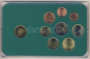 Olaszország 2002. 1c-2€ 8klf db + Vatikán 2001. 500L aranyozva kereskedői szettben T:1 Lim...