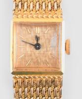 LIP vastagon aranyozott női karóra, leírással, dobozában, működik, 15x15 mm