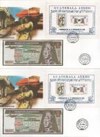 Guatemala 1988. 50c felbélyegzett borítékban, bélyegzéssel (4x) T:UNC  Guatemala 1988. 50 Centavos in envelope with stamp and cancellation (4x) C:UNC