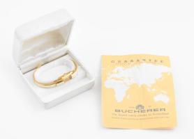 cca 1967 Bucherer női karóra, leírással, díszdobozban, nem kipróbált, 15x8 mm
