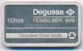 Németország DN "Brandenburgi Kapu / Degussa Feinsilber" Ag tömb kapszulában (31,15g/0.999/...