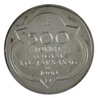 1990. 500Ft Ag "Budai vár" dísztokban T:BU patina Adamo EM114
