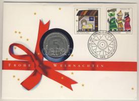 Németország 1990. 5M érmés borítékon 2 db bélyeggel, elsőnapi bélyegzővel, hátoldali ismertetővel T:3