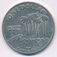 Amerikai Egyesült Államok / Las Vegas DN "Mirage" fém kaszinó zseton T:VF USA / Las Vegas ND "Mirage" metal casino token C:VF