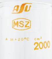 MSZ Üveg fokoló henger, jelzéssel, hibátlan, m: 50 cm