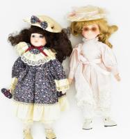 2 darab porcelán baba, jelzéssel, szép állapotban, m: 40 cm