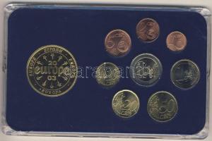 Portugália 2002-2004. 1c-2€ 8klf db + Európa 2003. "Portugália" aranyozott emlék...