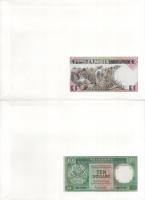 Vegyes 7db-os bankjegyes boríték tétel, mind különféle, közte: Zambia, Hongkong, Ghána, Dél-Korea, U...