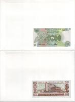 Vegyes 7db-os bankjegyes boríték tétel, mind különféle, közte: Zambia, Hongkong, Ghána, Dél-Korea, U...