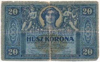 1919. július 15. 20K "1008 197310" T:Pr a két darab ragasztószalaggal ragasztva Adamo K20