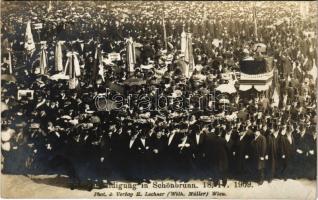 1909 Wien, Vienna, Bécs; Friedenshuldigung in Schönbrunn. Photo &amp; Verlag R. Lechner