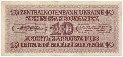 Ukrajna / Német megszállás 1942. 10K T:F
Ukraine / German occupation 1942. 10 Karbowanez C:F Krause...