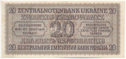 Ukrajna / Német megszállás 1942. 20K T:F
Ukraine / German occupation 1942. 20 Karbowanez C:F Krause...