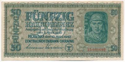 Ukrajna / Német megszállás 1942. 50K T:F Ukraine / German occupation 1942. 50 Karbowanez C:F Krause 54