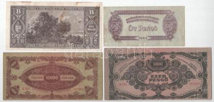 1944-1946. 10db-os látványosan elcsúszott nyomatú Vöröshadsereg és inflációs pengő tétel T:F