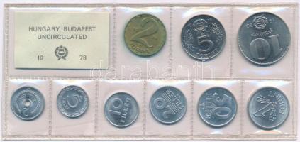 1978. 2f-10Ft (9xklf) érmés forgalmi sor fóliatokban T:UNC Adamo FO11