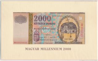 2000. 2000Ft "Millenium" bontatlan díszcsomagolásban T:UNC Adamo F56A