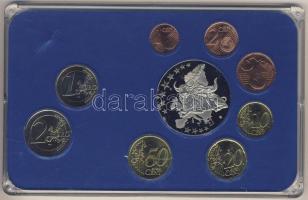 Ausztria 2002-2007. 1c-2€ 8klf db + Európa 2002. "Európai valuták" multicolor em...