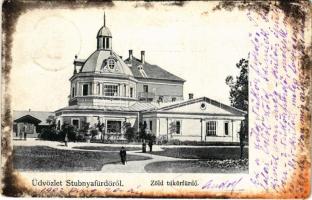 1902 Stubnyafürdő, Túróchévíz, Stubnianske Teplice, Turcianske Teplice; Zöld tükör / spa (fa)