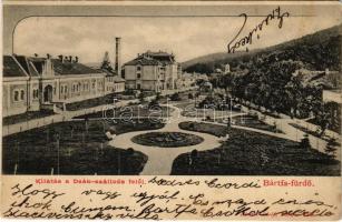 1903 Bártfafürdő, Bardejovské Kúpele, Bardiov, Bardejov; Kilátás a Deák szálloda felől. Divald Adolf 135. / hotels, spa