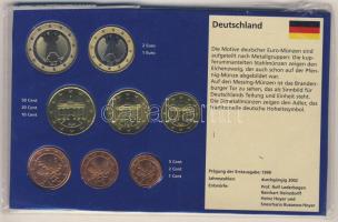 Németország 2002. 1c-2€ 8klf db, kereskedői szettben T:1