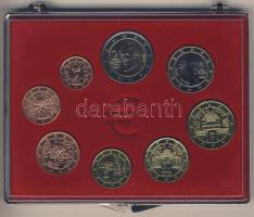 Ausztria 2002-2005. 1c-2€ 8klf db, kereskedői szettben T:1