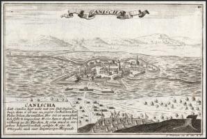 Bodenehr, Gabriel: Canisha (Nagykanizsa) rézmetszet. Augsburg, 1700. 203x133 mm