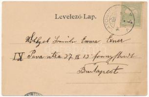 Tihany, látkép. Art Nouveau, floral (fl)