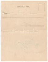 Szeged, Új zsinagóga. Bartos Lipót kiadása. 2-részes kinyitható panorámalap (hajtásnál szakadt / ben...