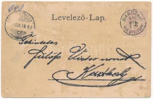 1900 Marcali, Fő, Liget és Széchenyi utca, Nagy vendéglő, izraelita templom, zsinagóga, Minczbergel ...