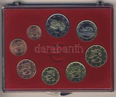 Finnország 1999-2004. 1c-2€ 8klf db, kereskedői szettben T:1