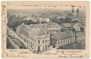 1905 Szombathely, Városrész, zsinagóga. Steiner testvérek kiadása (Rb)