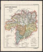 1930 Abaúj-Torna vármegye térképe, 1:380 000, Magyar Földrajzi Intézet Rt., 32×26 cm