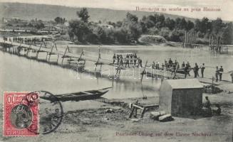 Ponton bridge on the river Nishava