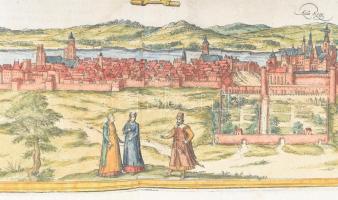 Buda és Bécs látképe közös lapon. (Felül): Vienna Austriae Metropolis, ... + (Alul): Buda vulgo Ofen...