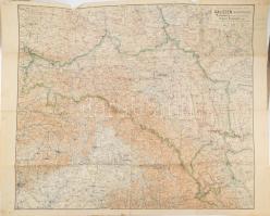 Ravensteins Kriegskarte No. 6., Russisches Grenzgebiet gegen Ost-Preussen, 1:300 000, szakadásokkal,...