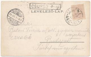 1899 (Vorläufer) Csurgó (Somogy), Gimnázium, Nagy vendéglő, Tűzoltó laktanya, Tanító képezde. Weiss ...