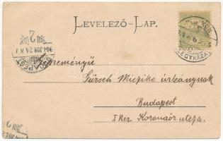 1904 Kiskunfélegyháza, Kunfélegyháza; M. kir. állami tanító képző. Braun J. kiadása, montázs cigaret...