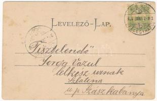 1904 Kiskunfélegyháza, Kunfélegyháza; Római katolikus templom és gimnázium. Braun J. kiadása, montáz...