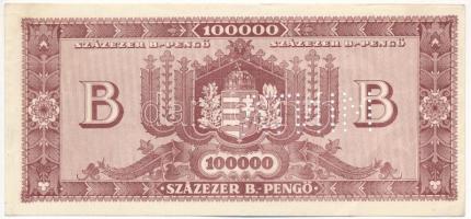 1946. 100.000BP hamis(?) "MINTA" perforációval T:XF
Adamo P36