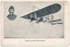 1910 Leblanc Alfréd francia aviátor Bleriot repülőgépen / Alfred Leblanc French aviator on a Bleriot aircraft (EK)