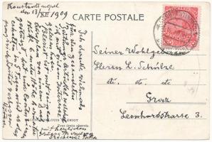 1909 Mr. et M-me L. Blériot en automobile / Louis Blériot és felesége Alice Véderes Blériot egy autó...