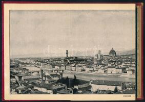 cca 1900 Firenze leporelló (Ricordo di Firenze, 32 vedute). Eredeti kötésben, apró felületi sérülése...