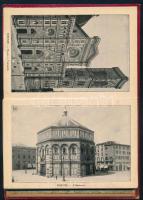 cca 1900 Firenze leporelló (Ricordo di Firenze, 32 vedute). Eredeti kötésben, apró felületi sérülése...