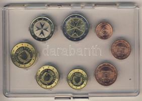 Málta 2008. 1c-2€ 8klf db, kereskedői szettben T:1