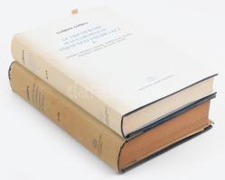 Györffy György: Az Árpád-kori Magyarország történeti földrajza I-II. kötet. A-Cs., D-Gy. A szerző, Györffy György (1917-2000) történész által Dienes István (1929-1995) régész, muzeológus részére szóló DEDIKÁLT példány. Bp., 1963-1987, Akadémiai Kiadói. A vármegyéket ábrázoló kiemelhető mellékletekkel. A II. kötetben Dienes István (1929-1995) régész, muzeológus jegyzeteivel papírlapokon. Kiadói egészvászon kötés, kiadói papír védőborítóban, az I. kötet papírborítójának a széle szakadozott, egyébként jó állapotban. Az I. kötet megjelent 1350 példányban.